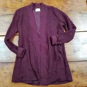 T.La  Anthropologie Plum Shrug Tunic Top